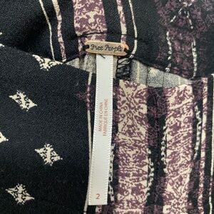 Free People Bell Bottom Boho Pattern Pants